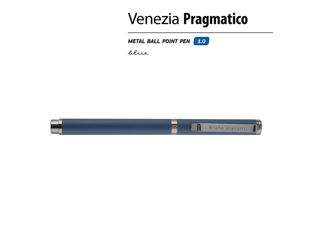 Ручка металлическая шариковая «Venezia Pragmatico» софт-тач — изображение 3
