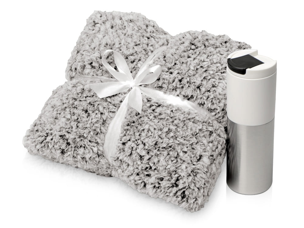 Подарочный набор «Хюгге» с пледом и термокружкой — изображение 2