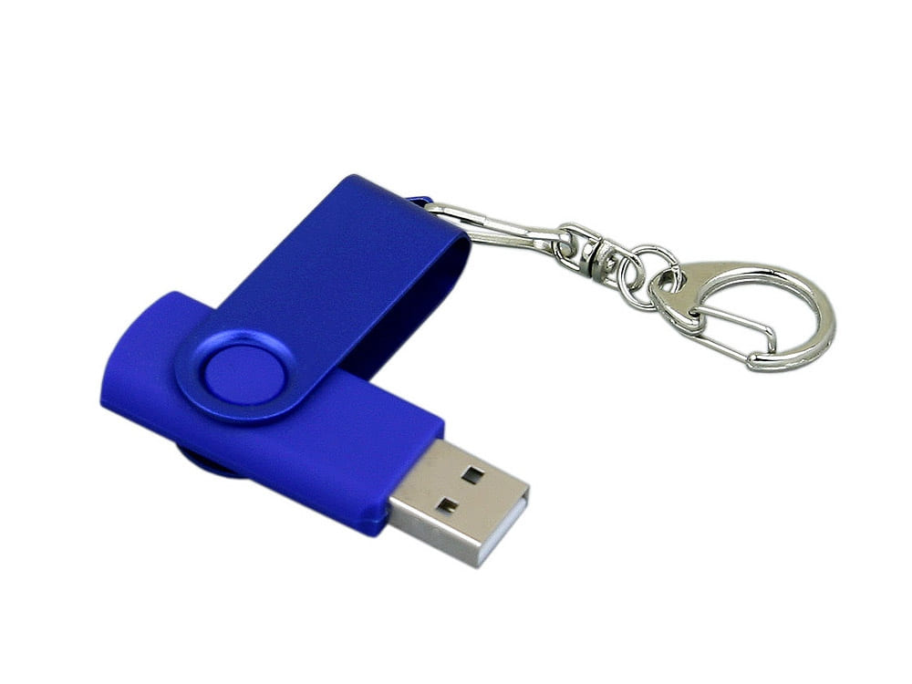 USB 2.0- флешка промо на 16 Гб с поворотным механизмом и однотонным металлическим клипом — изображение 3