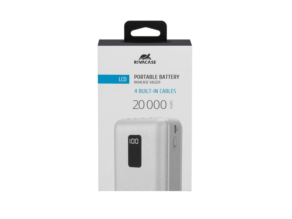 Внешний аккумулятор с дисплеем и встроенными кабелями VA2220, 20000 mAh — изображение 14