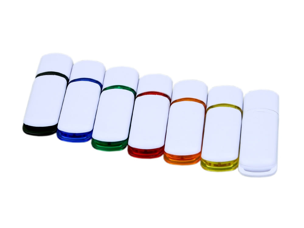 USB 2.0- флешка на 16 Гб с цветными вставками — изображение 4