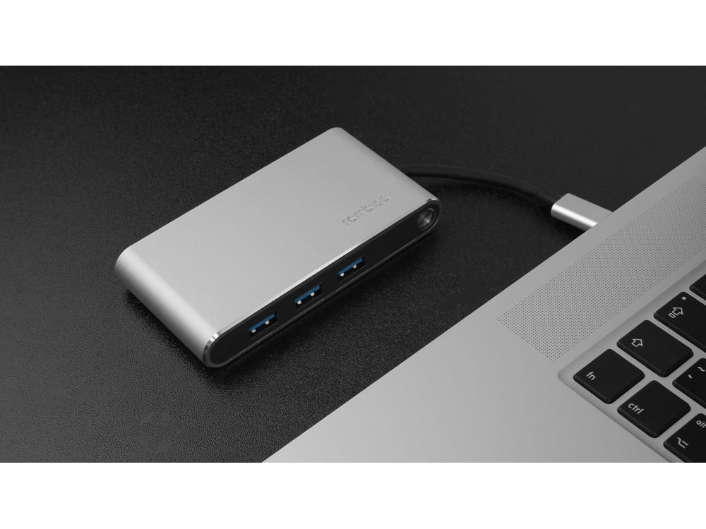 Хаб 8-в-1 Type-C «Hermes», USB 3.0 x 3, Type-C PD, HDMI, LAN, картридер — изображение 12