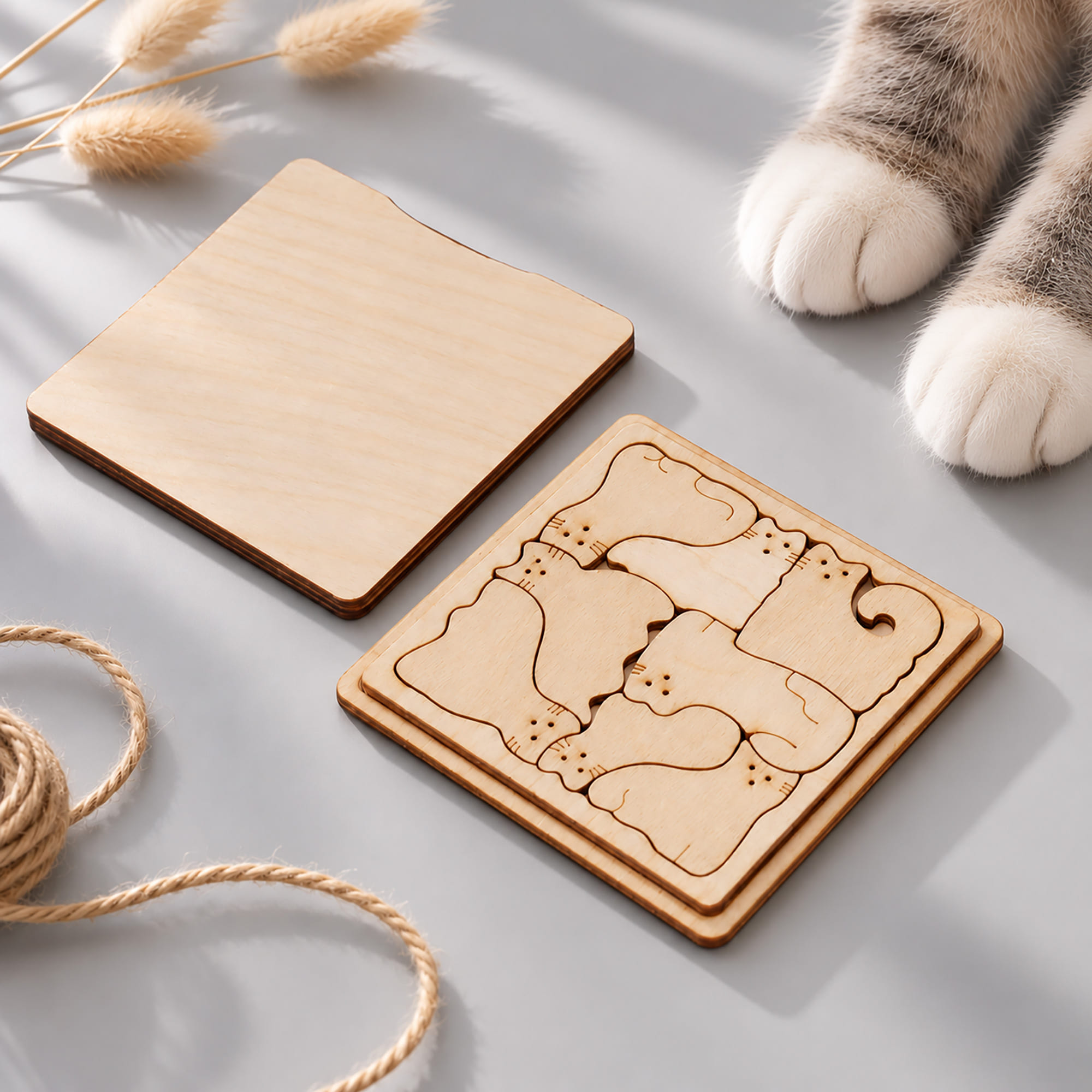 Деревянная головоломка «Catgram»