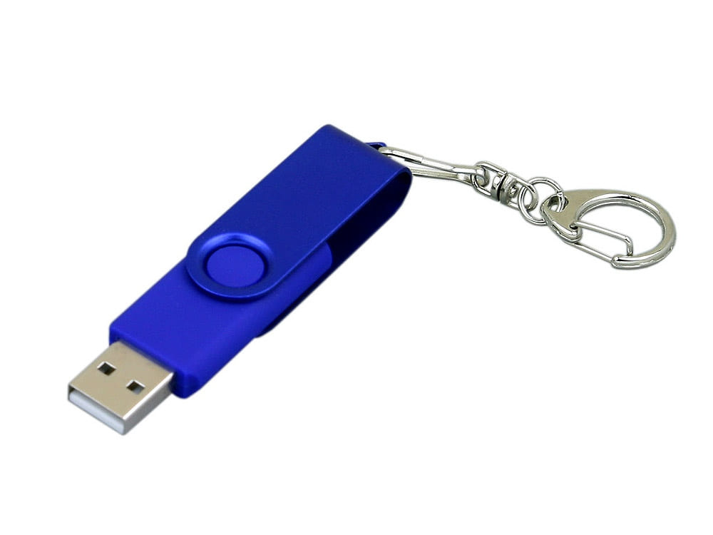 USB 2.0- флешка промо на 16 Гб с поворотным механизмом и однотонным металлическим клипом — изображение 2