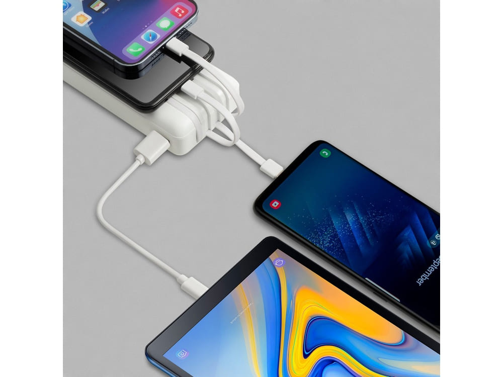 Внешний аккумулятор с дисплеем и встроенными кабелями VA2220, 20000 mAh — изображение 12
