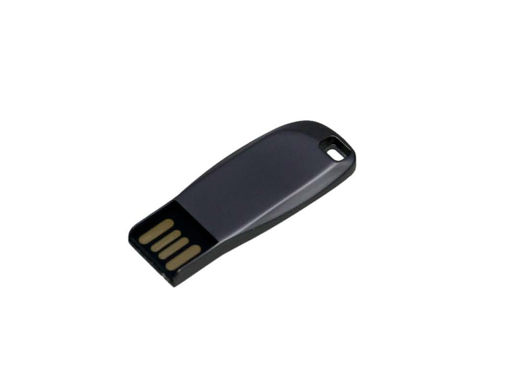 USB 2.0- флешка на 16 Гб компактная с мини чипом и овальным отверстием — изображение 2