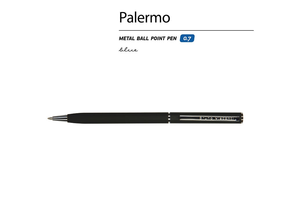 Ручка металлическая шариковая «Palermo», софт-тач — изображение 3
