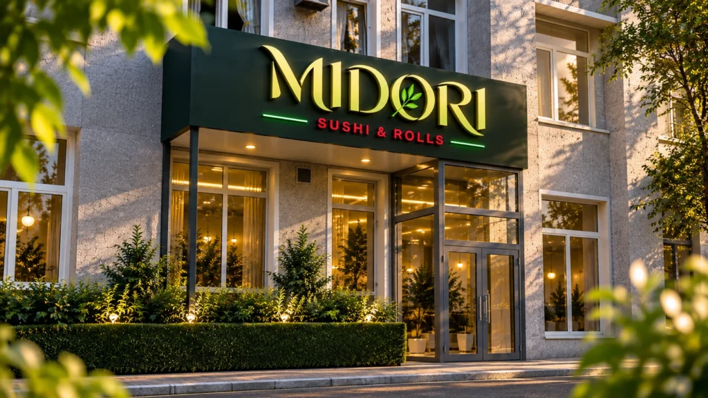 Вывеска световая Midori
